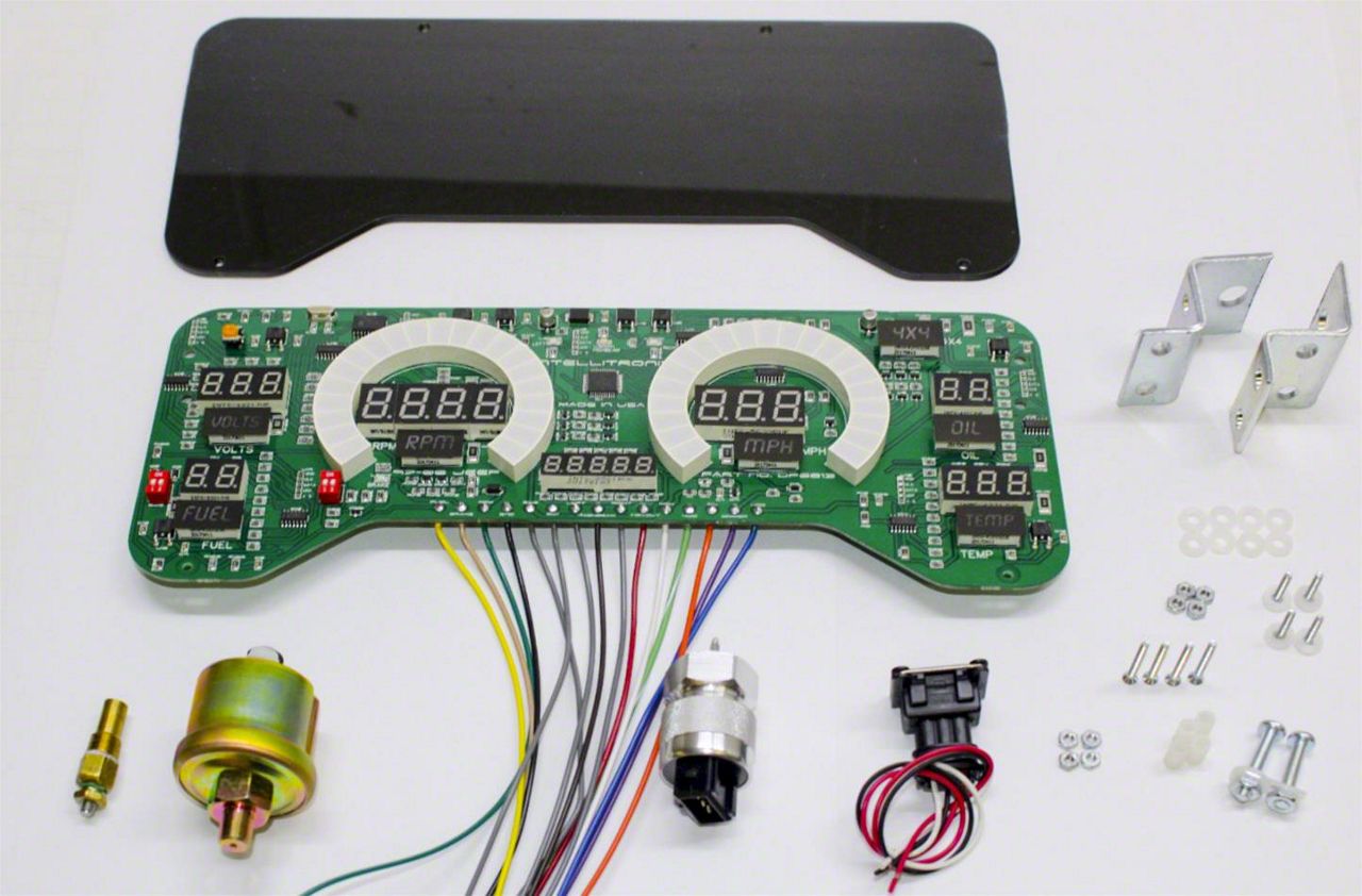 Jeep Wrangler LED Digital Gauge Panel; Teal (97-06 Jeep Wrangler