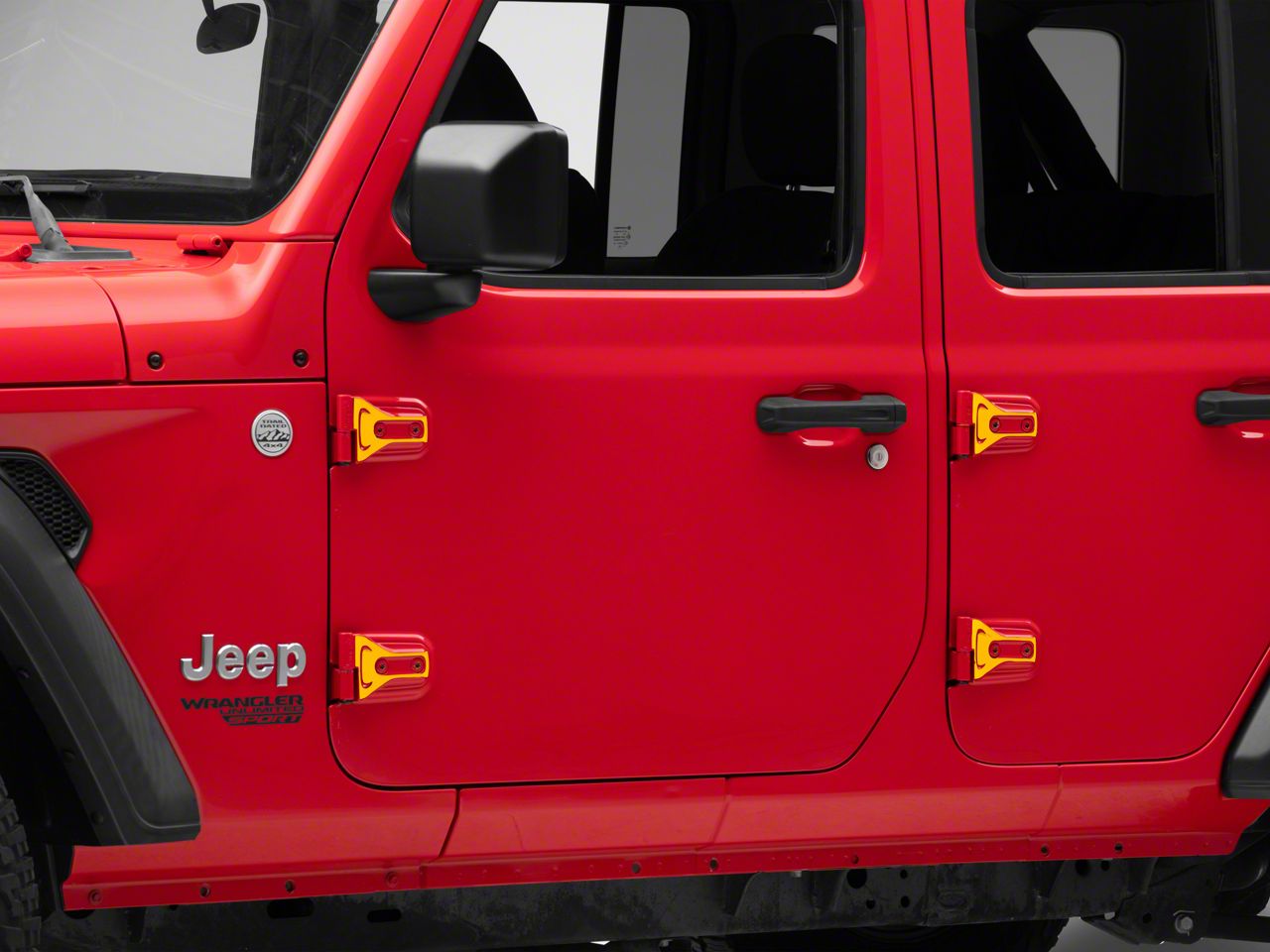 SEC10 Jeep Wrangler Hinge Accent Decal; Yellow J194098 (18-26 Jeep