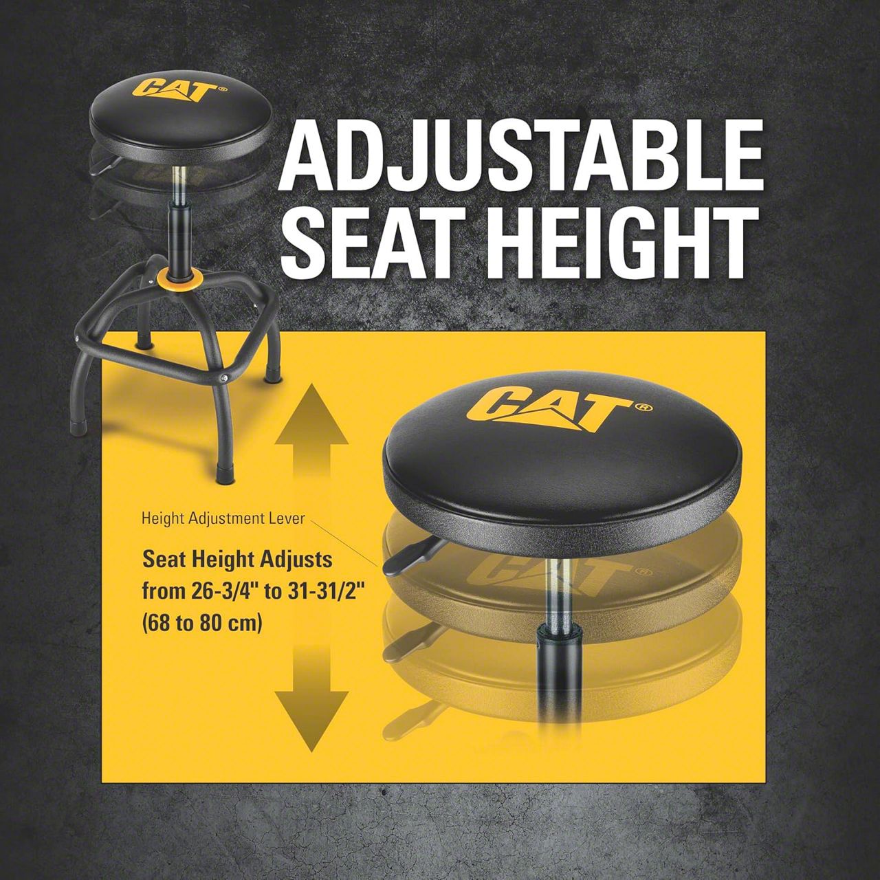 CAT Titan XD Heavy-Duty Pneumatic Shop Stool 980815ECE (Universal