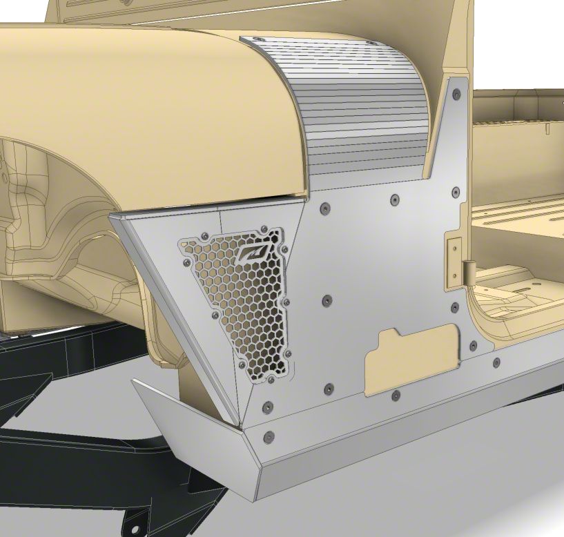 Motobilt Jeep Wrangler Aluminum Cowl and Mini Fender Armor