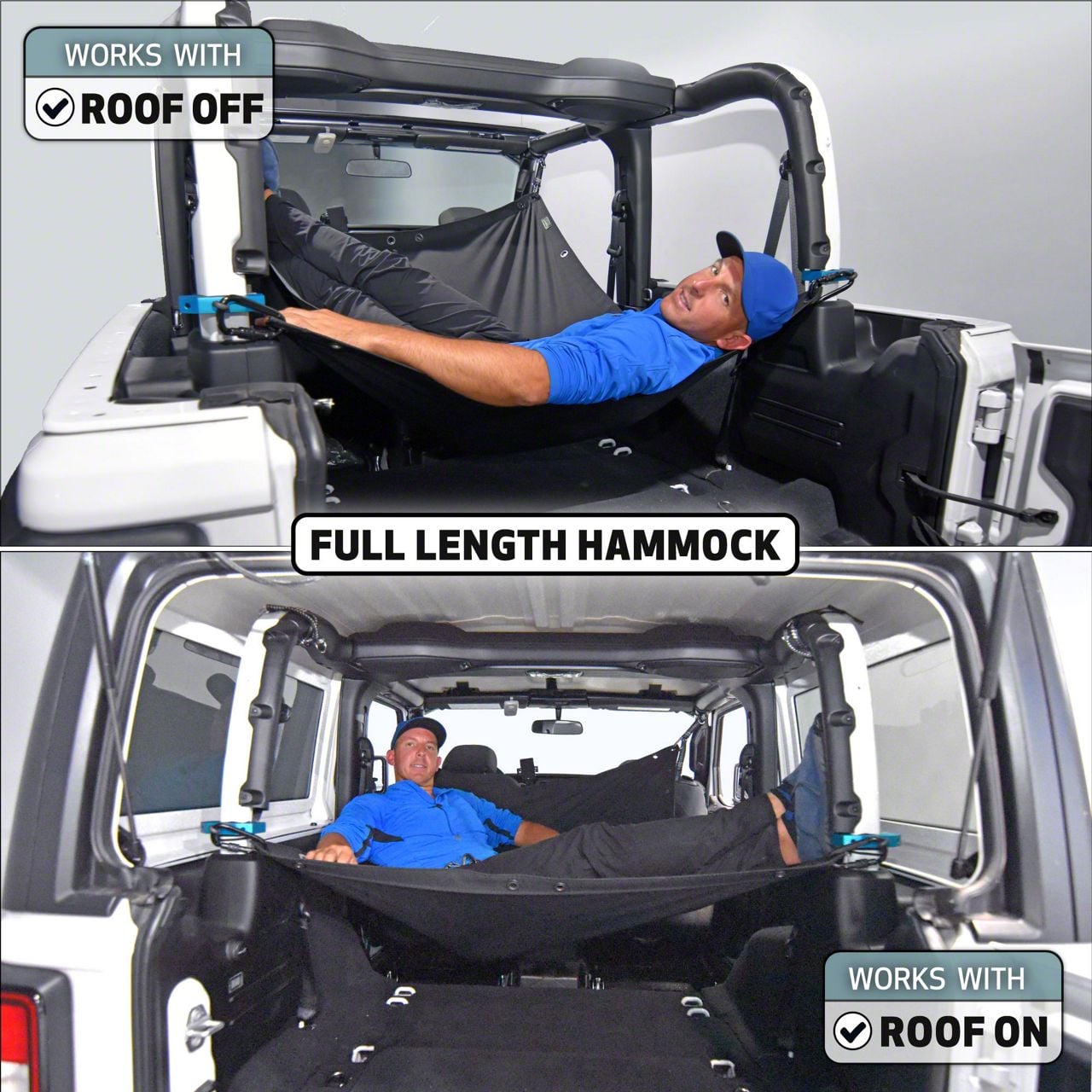 JKloud Jeep Wrangler Hammock Sunshade; Vantablack 4407 (18-26 Jeep