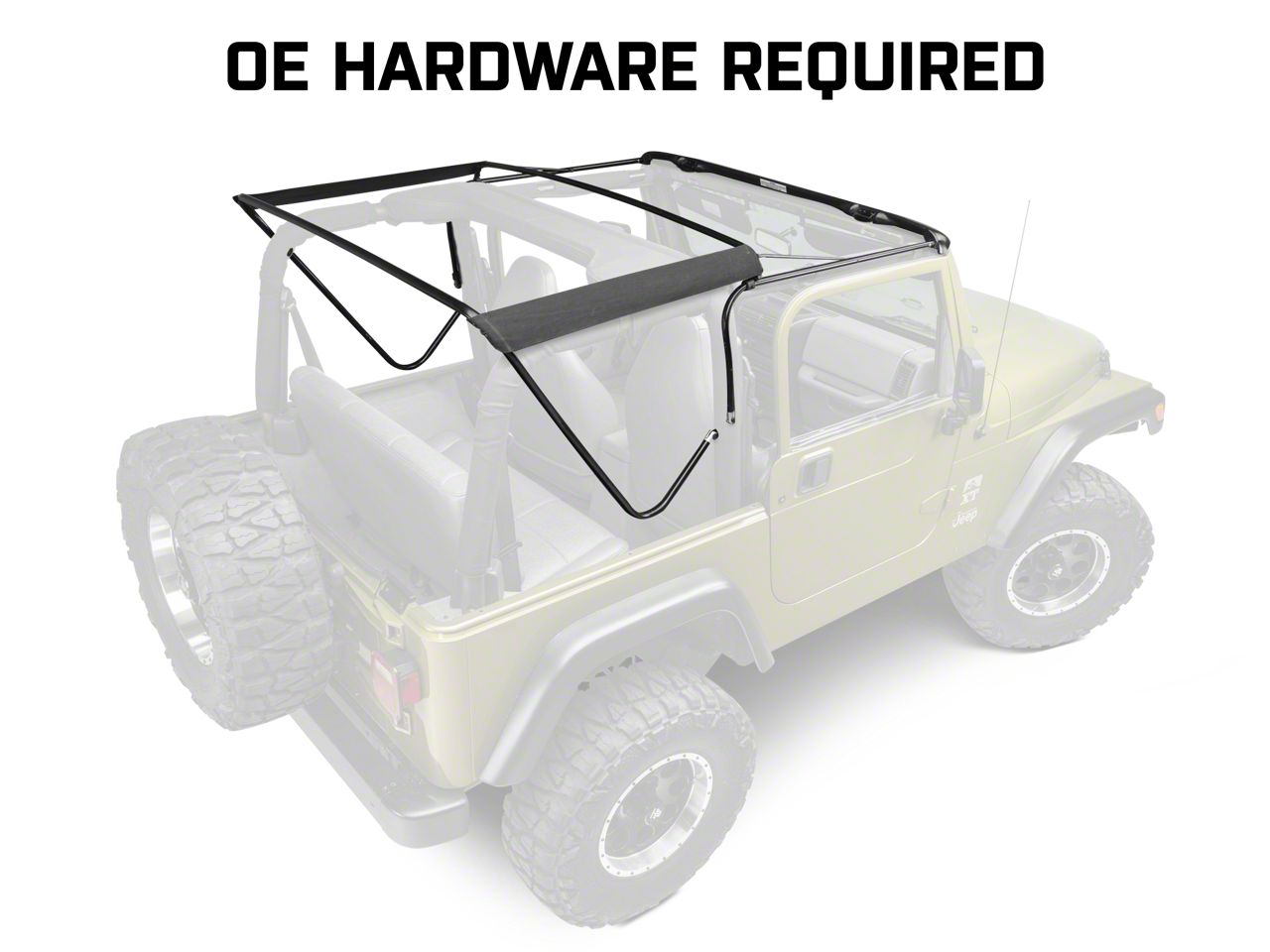 Smittybilt Denim Gray Soft Top Replacement Kit For 1988-1995 Jeep Wrangler YJ