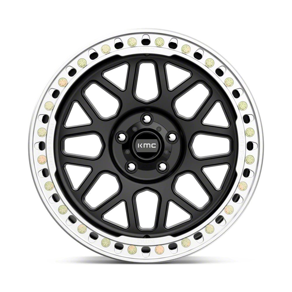 KMC Jeep Wrangler Grenade Crawl Beadlock Satin Black Wheel