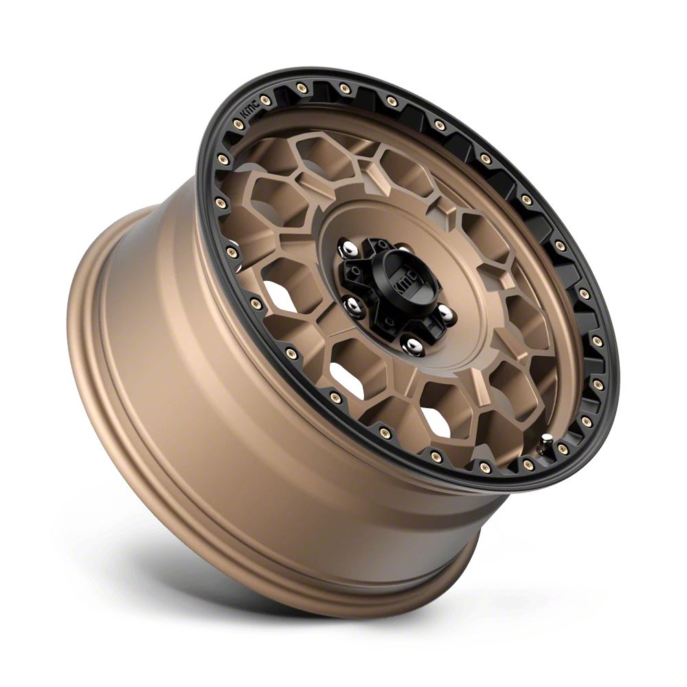 KMC Jeep Wrangler Trek Matte Bronze with Black Lip Wheel; 17x9