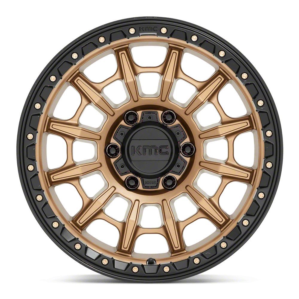 KMC Jeep Wrangler Carnage Matte Bronze with Black Lip Wheel; 17x9
