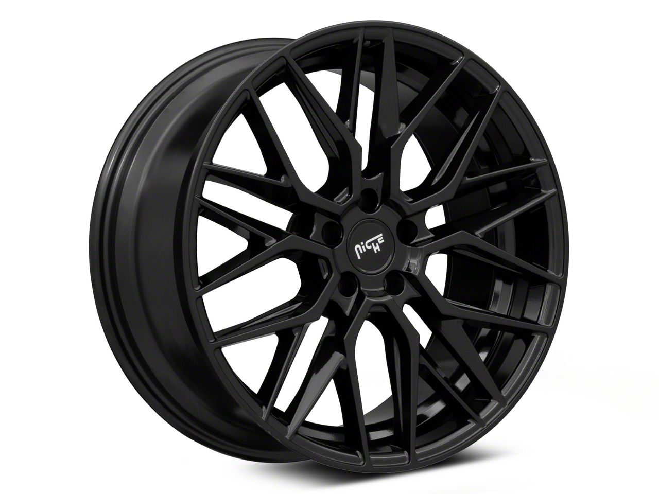 Netherworld ブラックメタル　blackl Niche Jeep Wrangler Gamma Gloss Black Wheel; 22x9; 35mm Offset