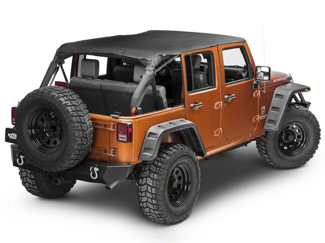 Bestop Jeep Wrangler Safari-Style Header Bikini Top; Cable Bestop Jeep Wrangler Safari-Style Header Bikini Top; Cable