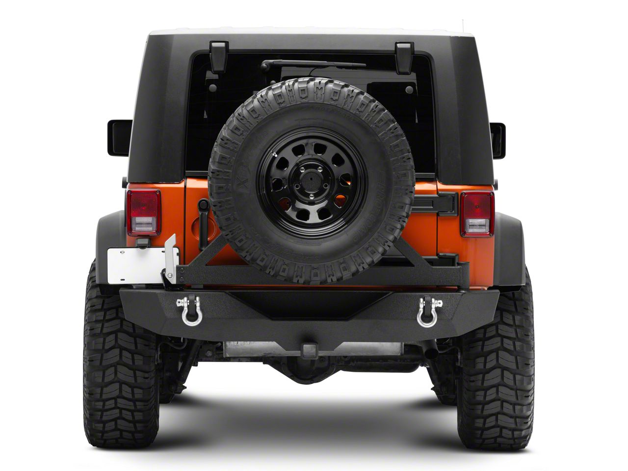Barricade Jeep Wrangler Trail Force HD Rear Bumper with Tire