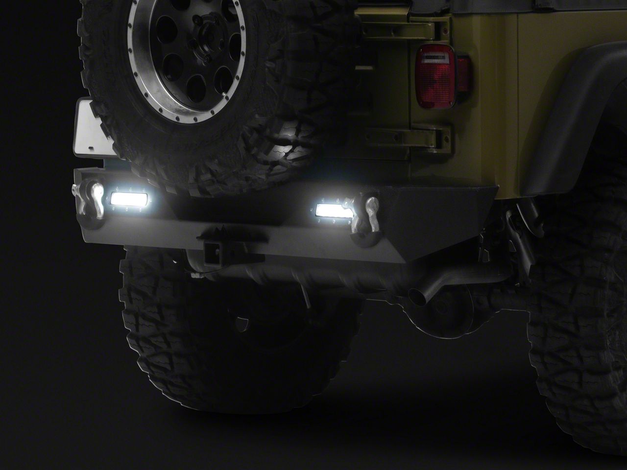 Jeep Wrangler Rock Crawler Rear Bumper with LED Lights (87-06 Jeep