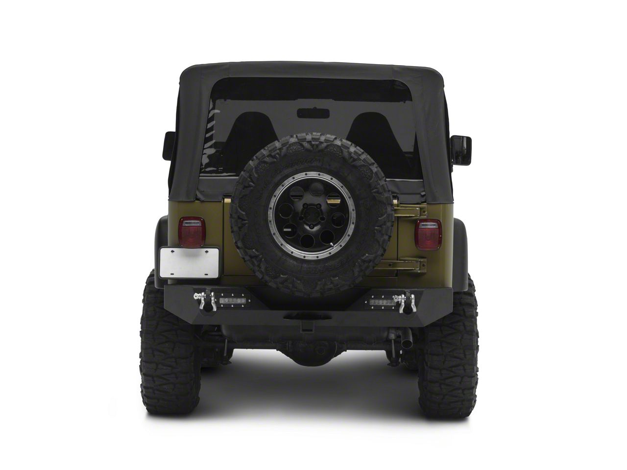 Jeep Wrangler Rock Crawler Rear Bumper with LED Lights (87-06 Jeep
