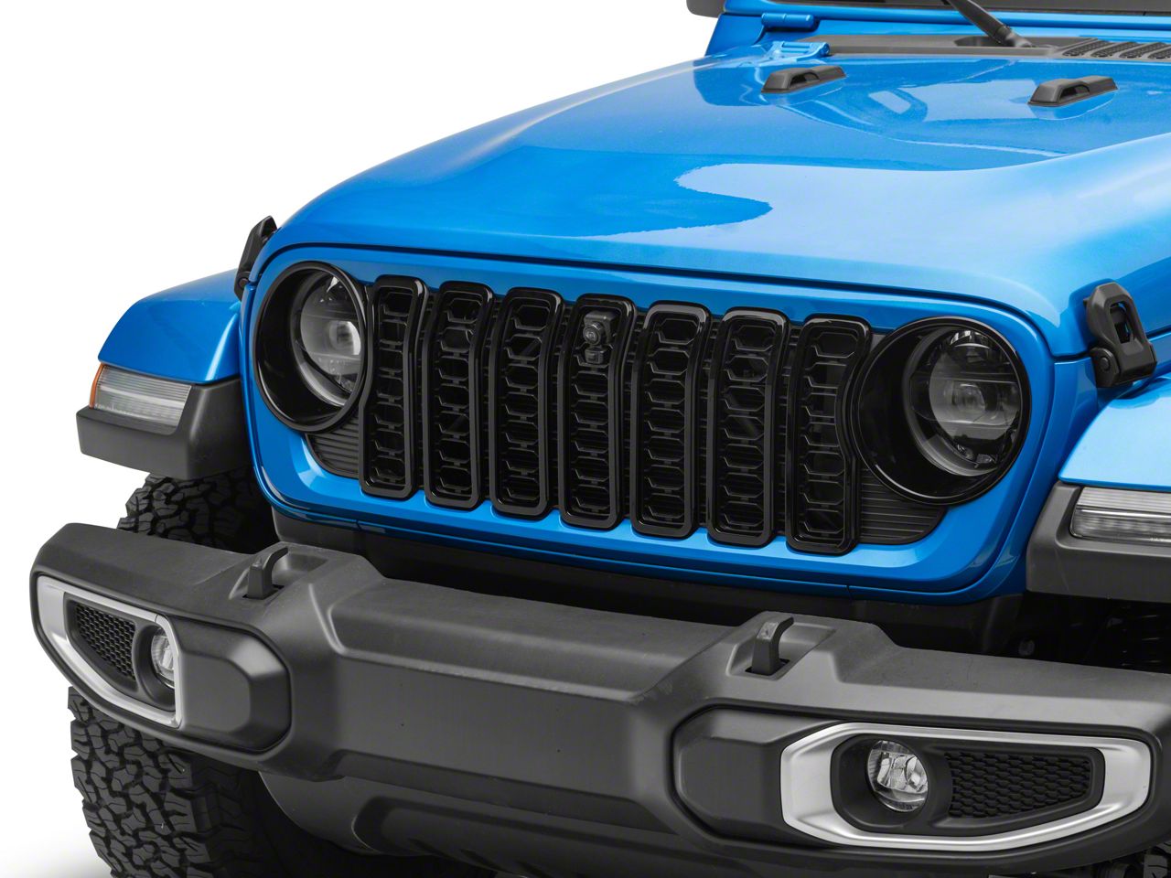 RedRock Jeep Wrangler Grille Inserts; Black J214344 (24-26 Jeep