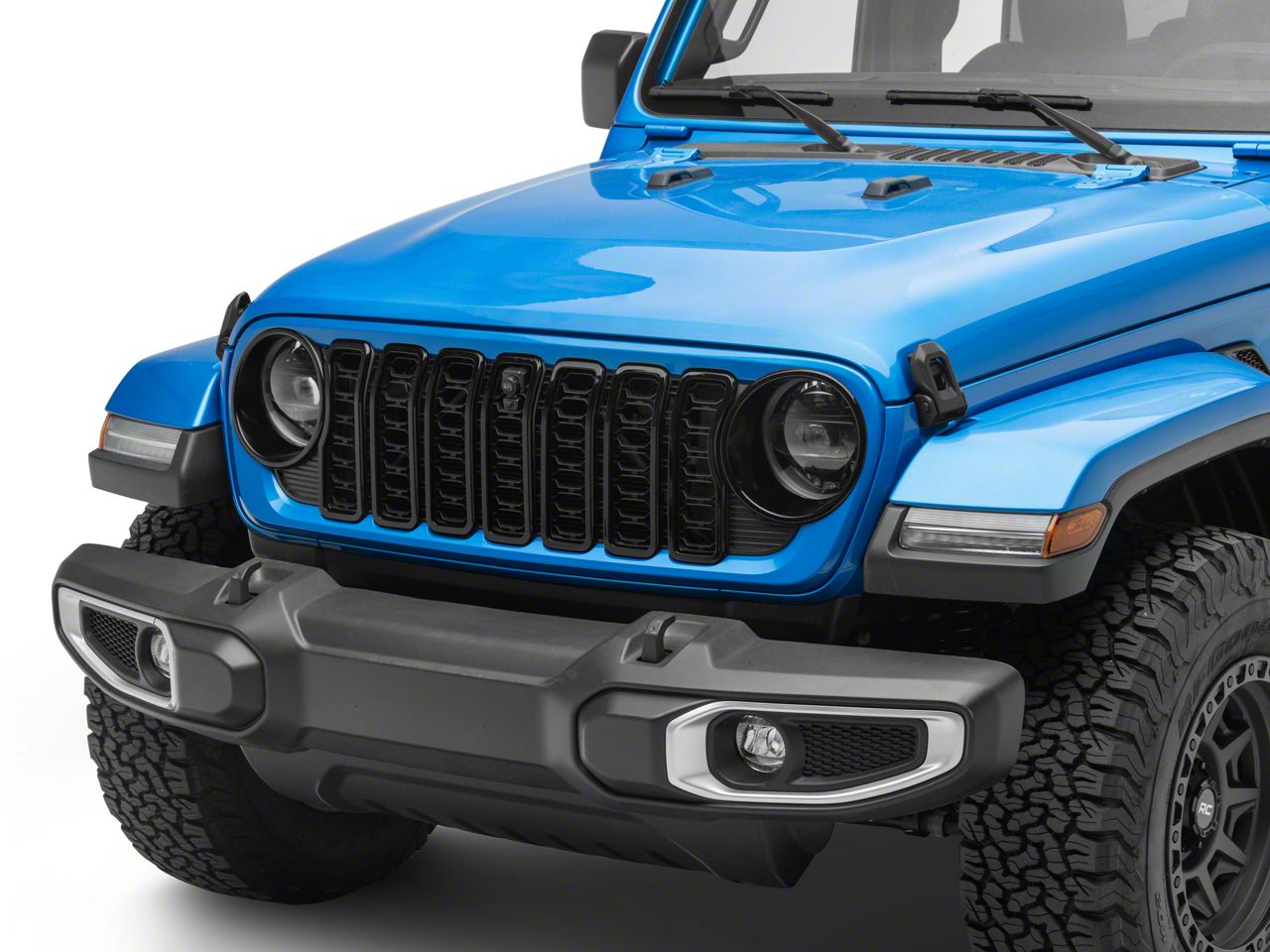RedRock Jeep Wrangler Grille Inserts; Black J214344 (24-26 Jeep