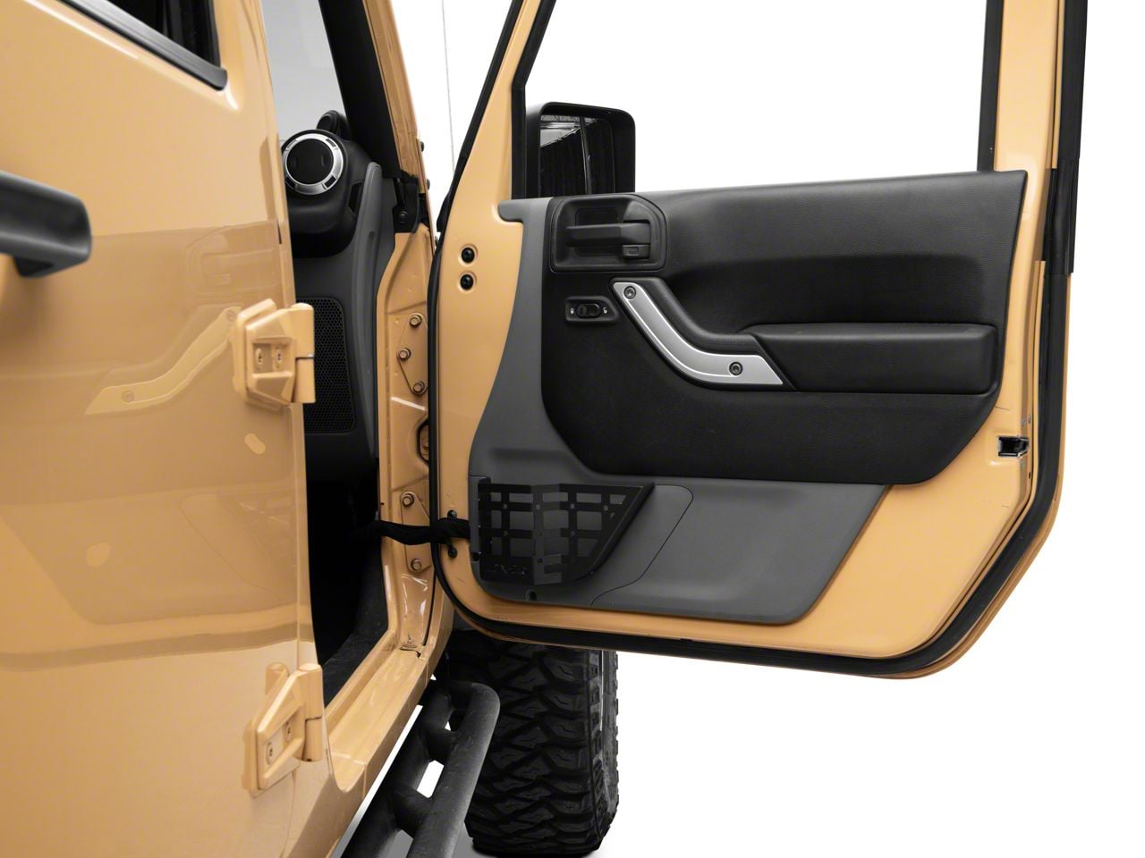DV8 Offroad Pannelli MOLLE E Ponte Porta-dispositivi Per Jeep Wrangler JK (2007-2018) | Organizza Telefono, GPS E Attrezzatura