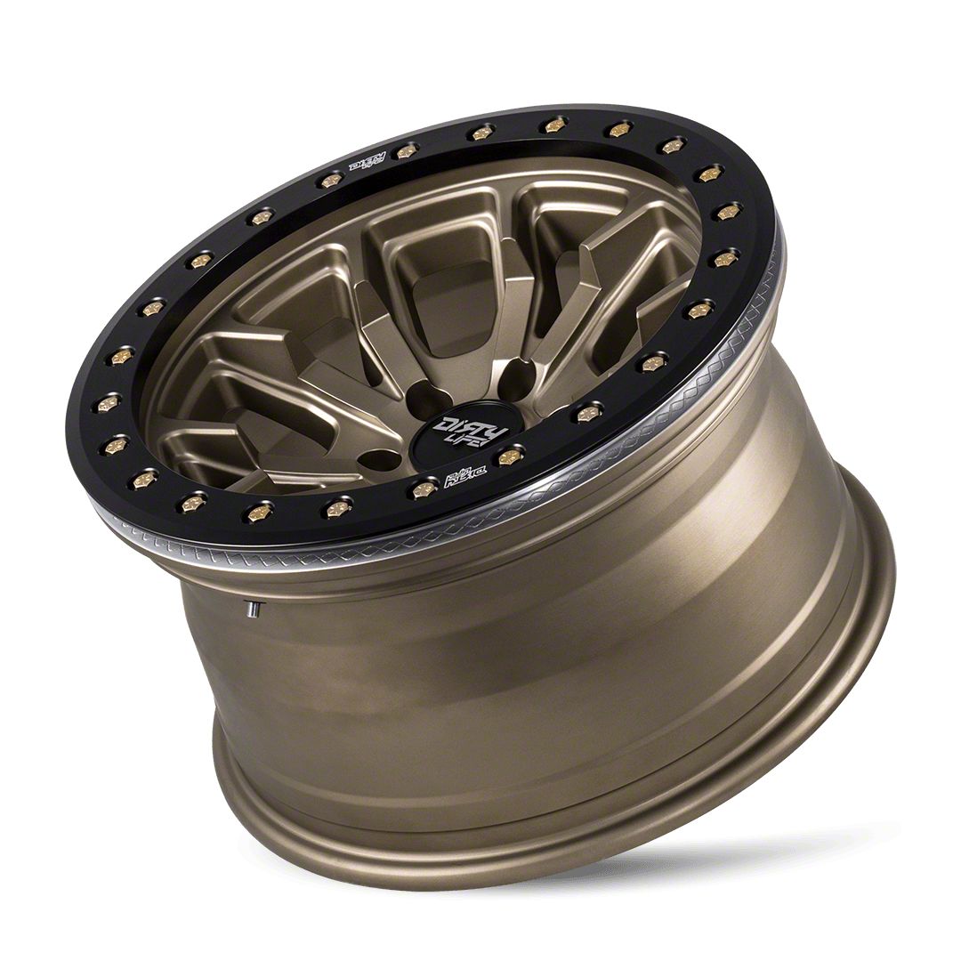 Dirty Life Jeep Wrangler DT-1 Satin Bronze Wheel; 17x9; -38mm