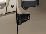 RedRock Door Hinge Set; Textured Black (07-18 Jeep Wrangler JK 4-Door)