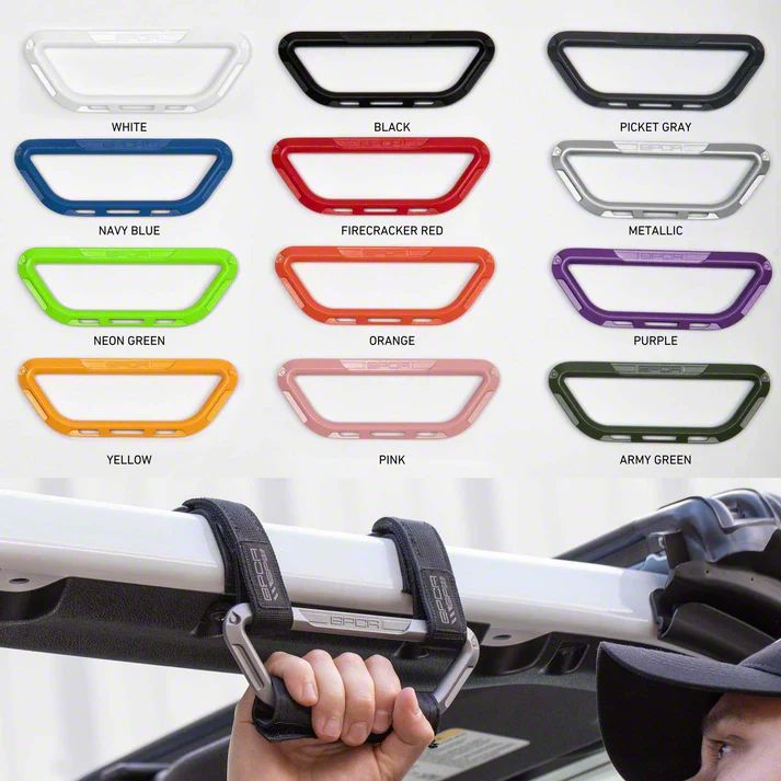 GPCA Jeep Gladiator GP-Grip AIR Front Seat Grab Handles; Jet Black