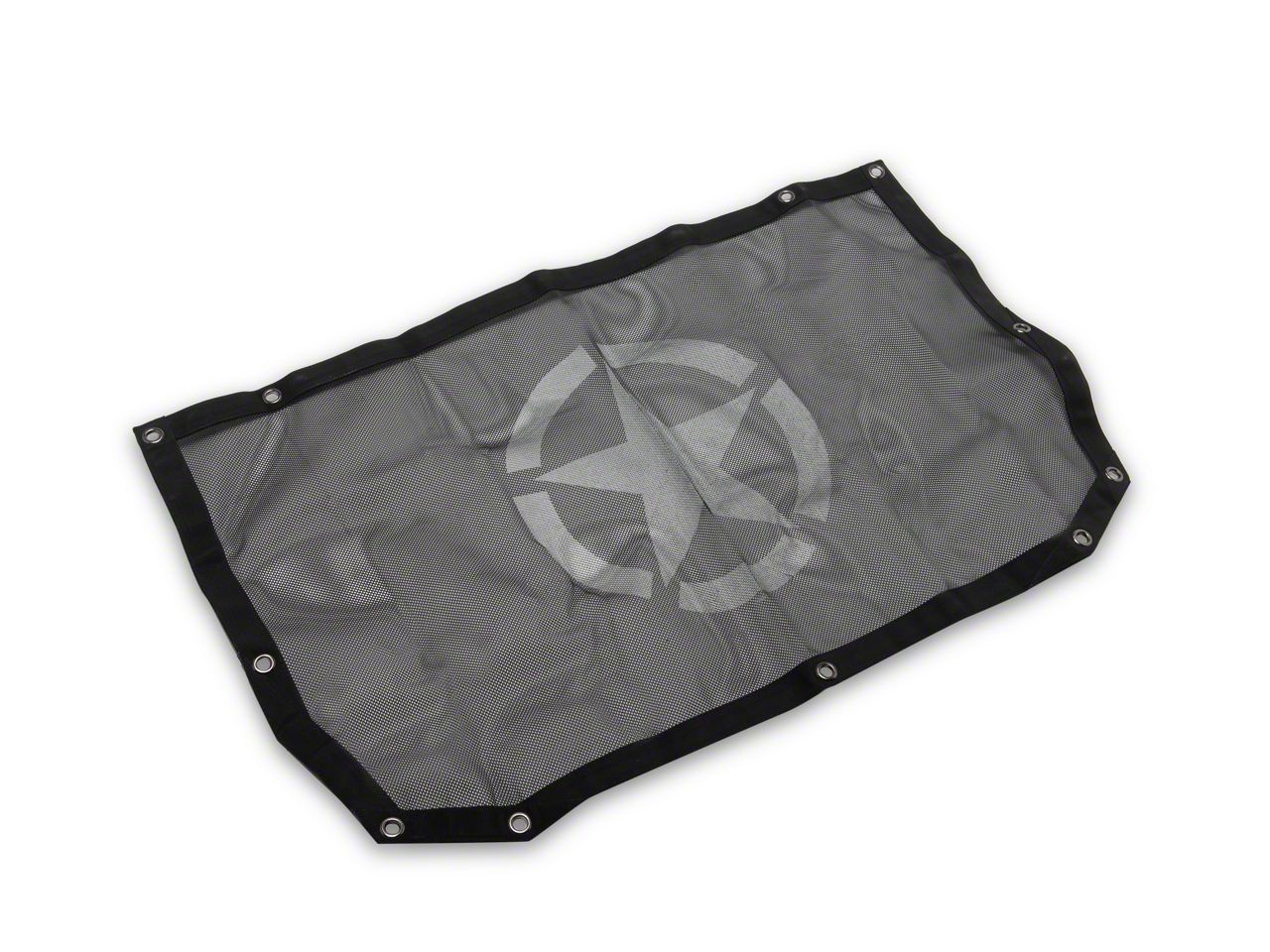 RedRock Jeep Wrangler Mesh Sun Shade; Front; Star J236538 (24-26