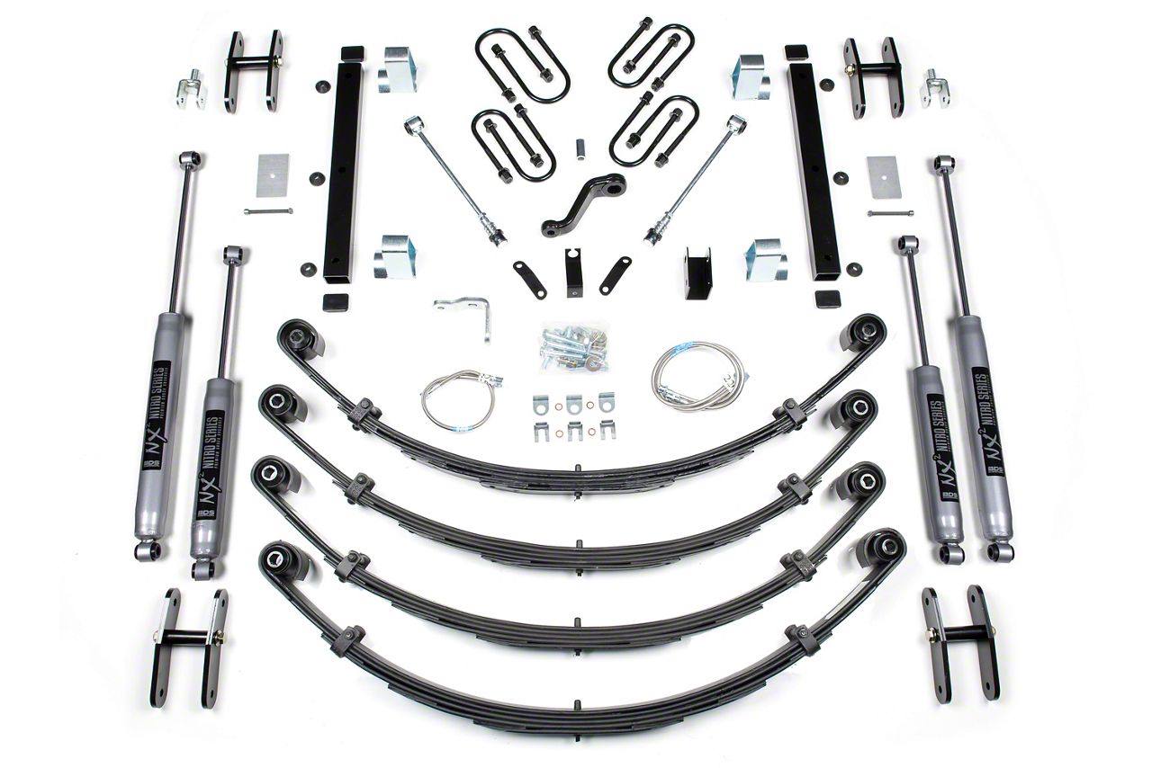 BDS Jeep Wrangler 6-Inch Leaf Spring Suspension Lift Kit with FOX