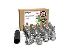 Chrome 6-Spline Lug Nut Kit; 1/2-Inch x 20; Set of 23 (76-18 Jeep CJ7, Wrangler YJ, TJ & JK)