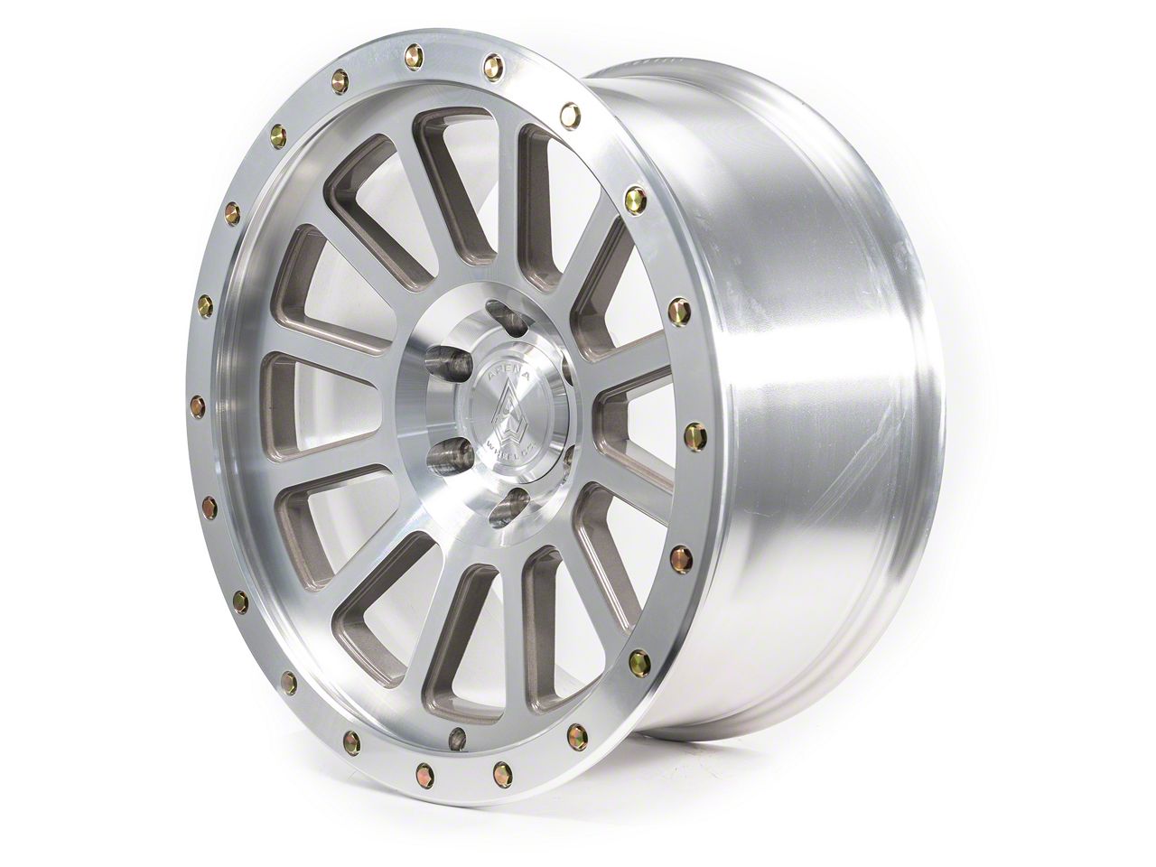 Arena Tundra Ammo Bright Machine with Zinc Bolts 6-Lug Wheel; 20x9