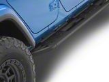 Jeep Licensed by RedRock Side Armor with Step Pads; Textured Black (18-26 Jeep Wrangler JL 4-Door)