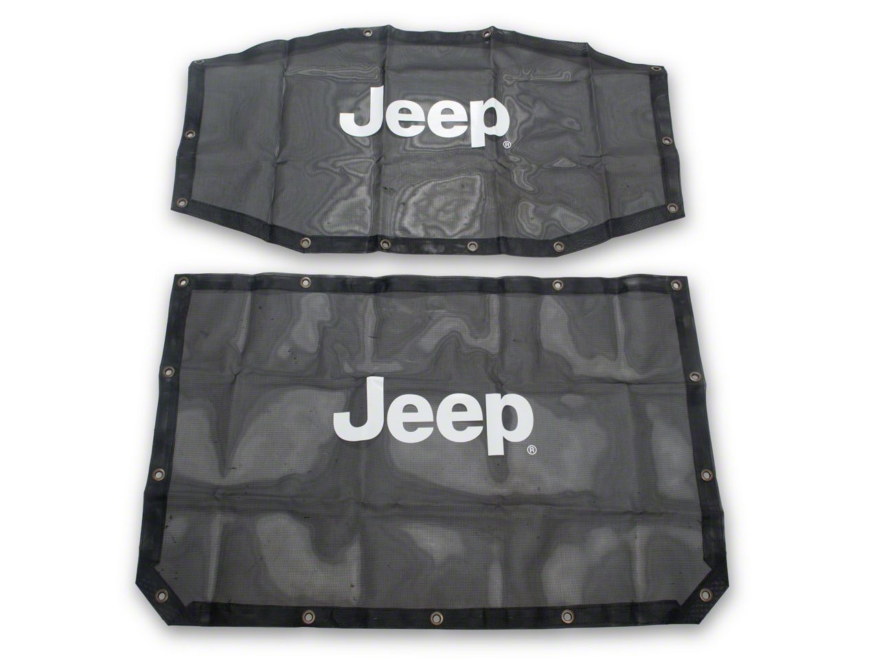 Jeep Licensed by TruShield Jeep Wrangler Mesh Sun Shade; Front and