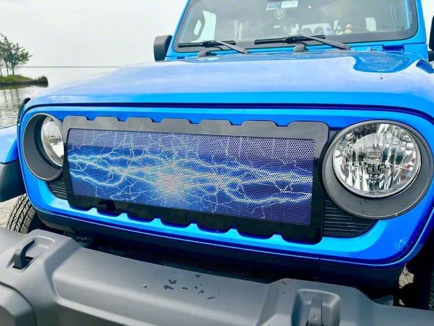 ZKD Customs Jeep Wrangler Grille Insert; Jack-O-Lantern J240326