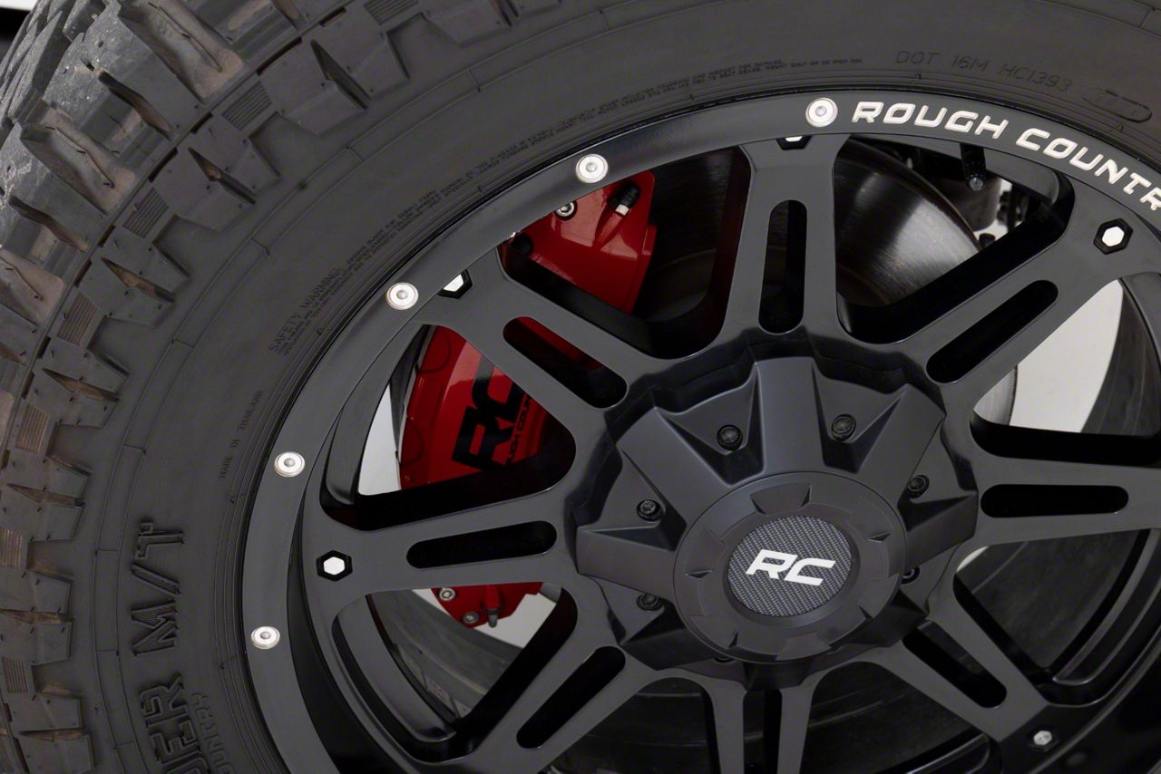 Rough Country Jeep Wrangler Brake Caliper Covers; Red; Rear Only