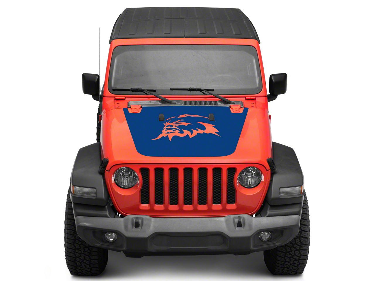 Jeep Wrangler Hood Vinyl Decals (2-Pack) - Matte Black Graphics Stickers YJ SJ4T7
