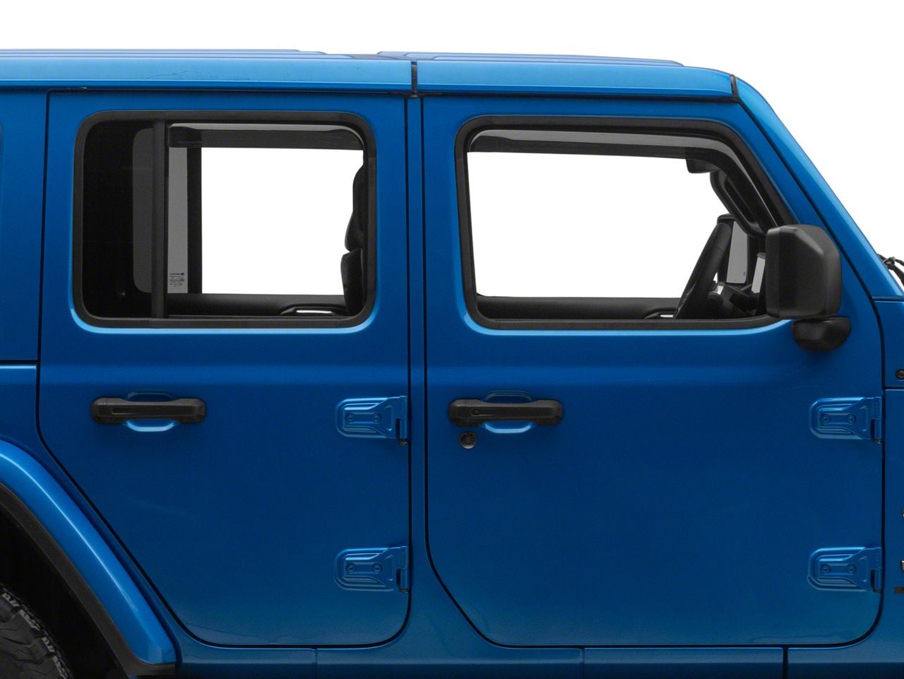 Weathertech Jeep Wrangler Side Window Deflectors; Front and Rear