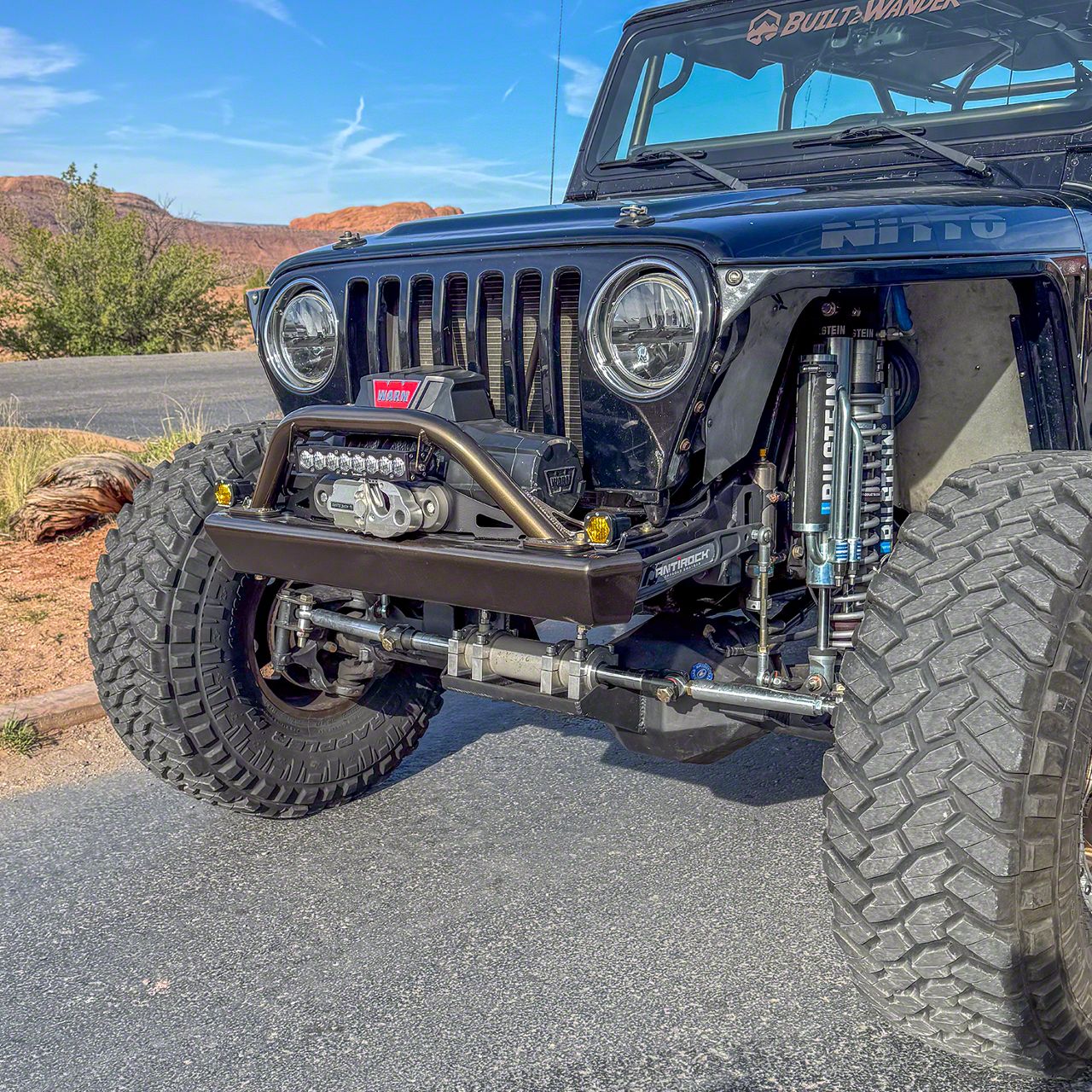 Savvy Offroad Jeep Wrangler Legacy Front Bumper Bundle; Raw SD0089