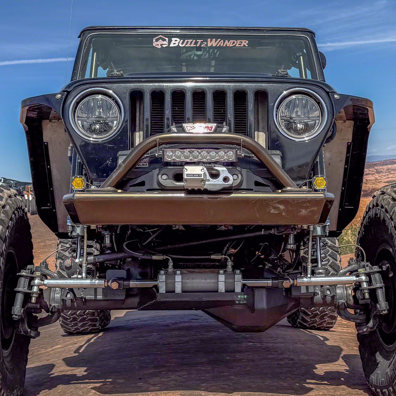 Savvy Offroad Jeep Wrangler Legacy Front Bumper Bundle; Raw SD0089