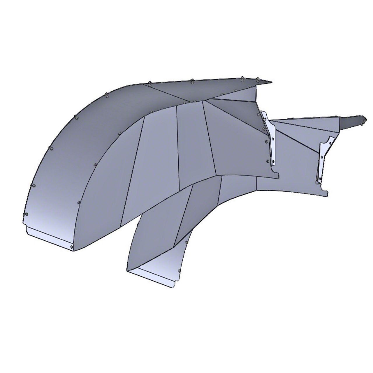 Savvy Offroad Jeep Wrangler Rolled Front Inner Fenders; Raw SD0129