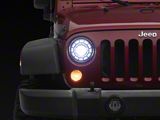 Raxiom 7-Inch Starry Eye RGB LED Headlights; Black Housing; Clear Lens (07-18 Jeep Wrangler JK)