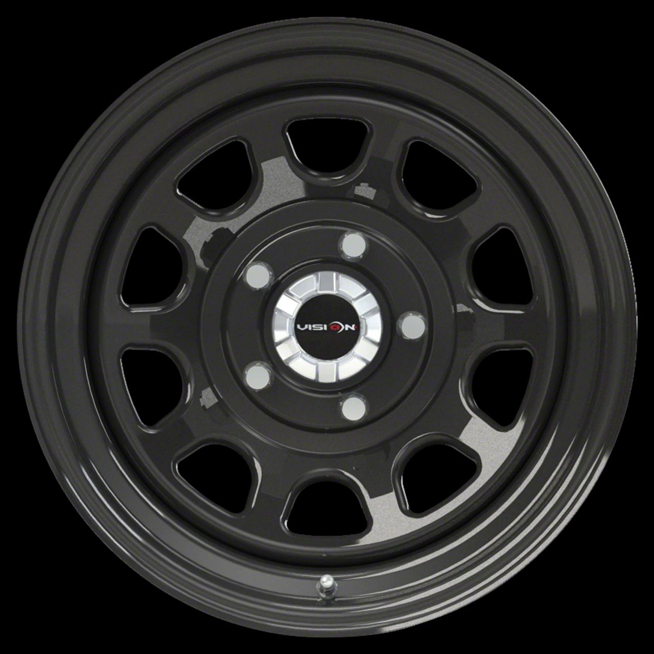 Jeep Grand Cherokee D Window Gloss Black Wheel; 16x8; -12mm Offset