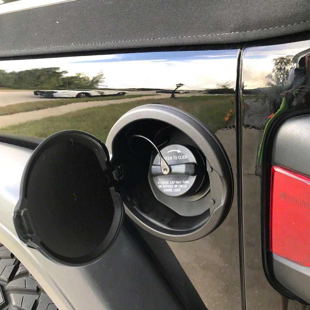 Jeep Wrangler Fuel Filler Door; Black (18-26 Jeep Wrangler JL