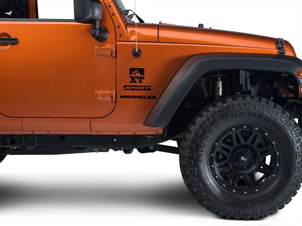 SEC10 Jeep Wrangler Side Accent Decal with XT Logo; Gloss
