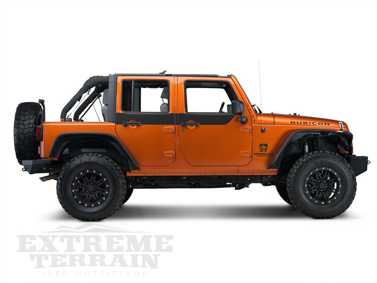 SEC10 Jeep Wrangler Door Accents; Matte Black J26018 (07-18 Jeep