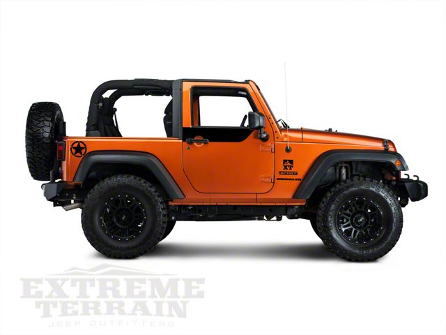 SEC10 Jeep Wrangler On The Move Star Kit; Gloss Black J26027 (66-25 Jeep CJ5, CJ7, Wrangler YJ, TJ, JK & JL) - Free Shipping SEC10 Jeep Wrangler On The Move Star Kit; Gloss Black J26027 (66-25 Jeep CJ5, CJ7, Wrangler YJ, TJ, JK & JL) - Free Shipping
