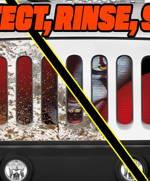 ZKD Customs Jeep Wrangler Grille Insert; Creepy Clown 30044 (18-23