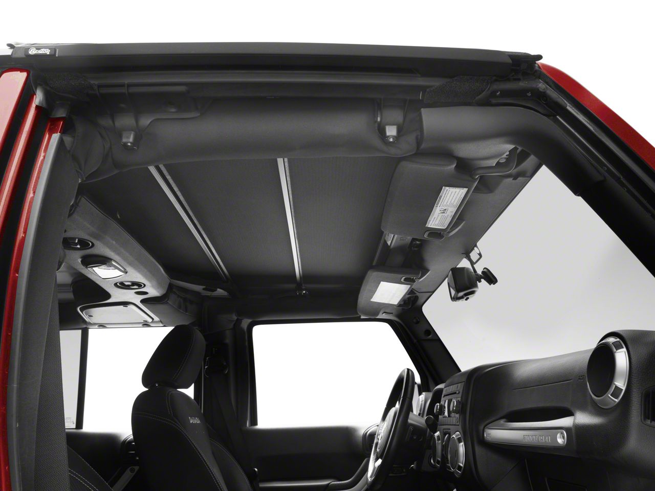 Bestop Jeep Wrangler Sunrider and Retractable Sunshade; Black