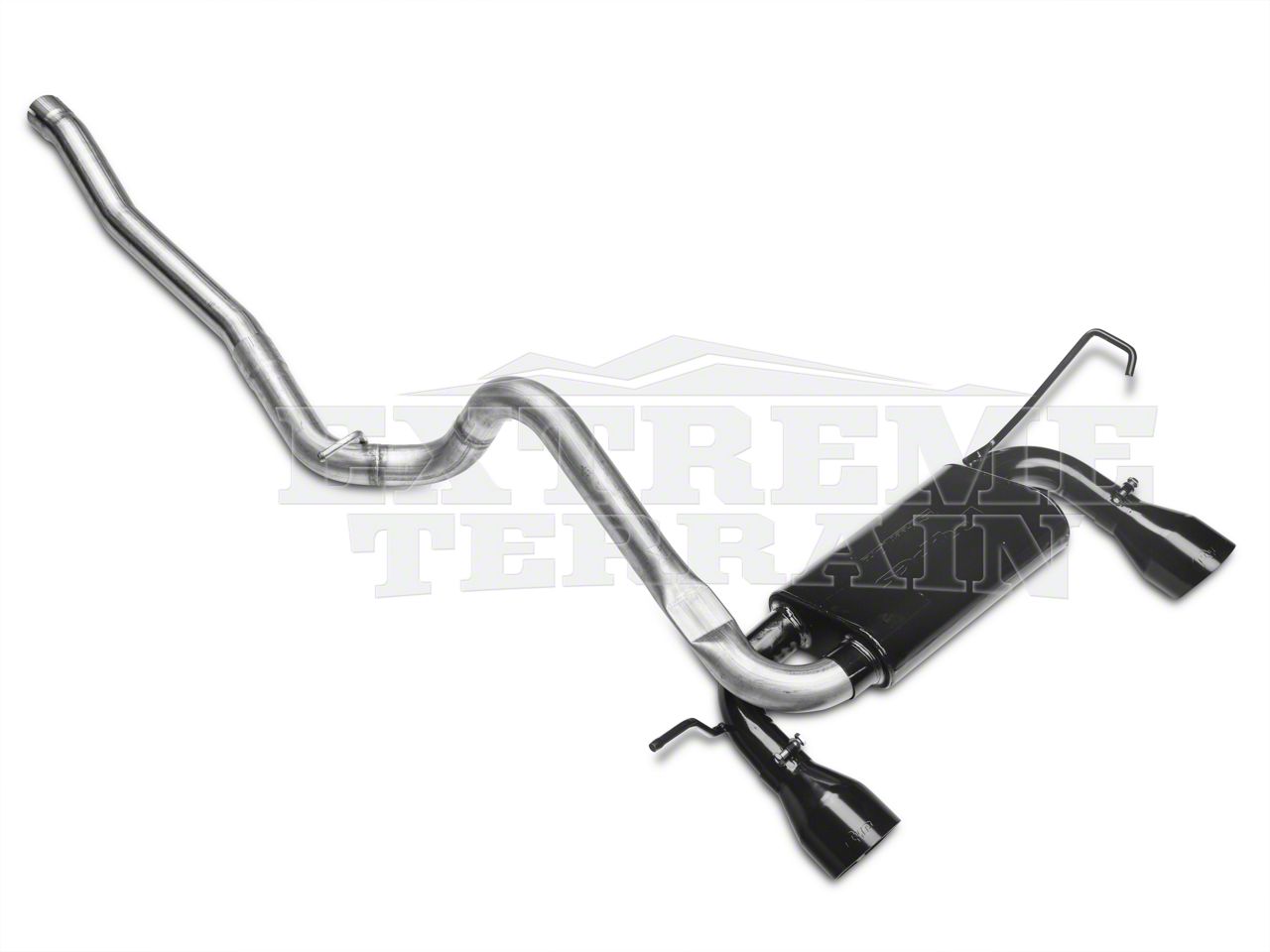 Pypes Jeep Wrangler Black Street Pro Dual Outlet Cat-Back Exhaust