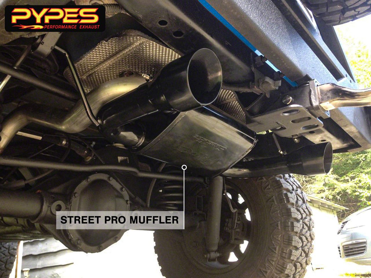 Pypes Jeep Wrangler Black Street Pro Dual Outlet Cat-Back Exhaust
