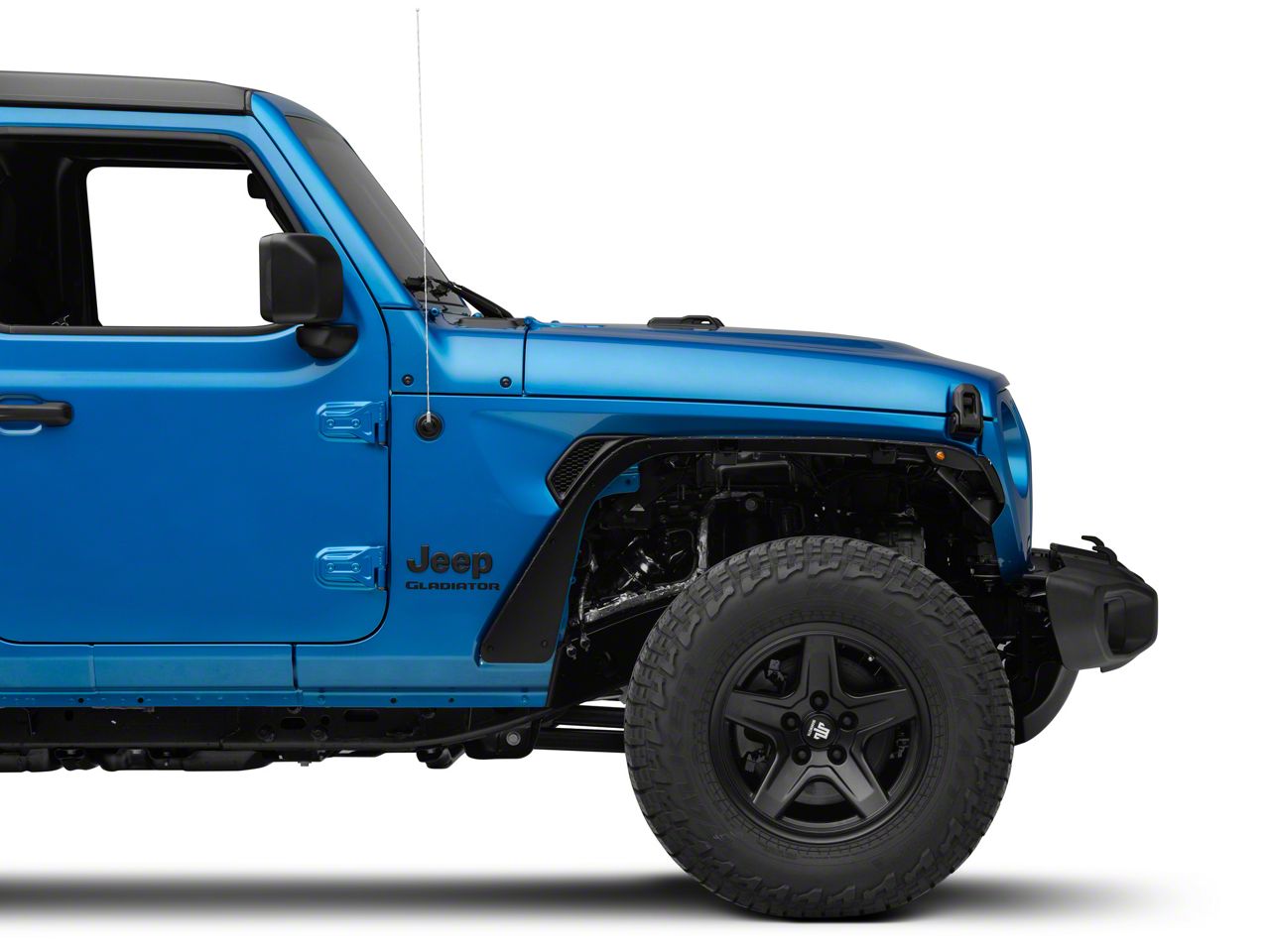 【新品】Jeep Gladiator JTハイフェンダー用 4本セット Barricade Jeep Gladiator HD Flat Fender Flares with LED DRL and