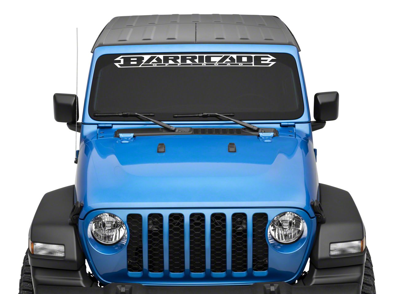 SEC10 Jeep Gladiator Barricade Windshield Decal; Silver JG1544 (20