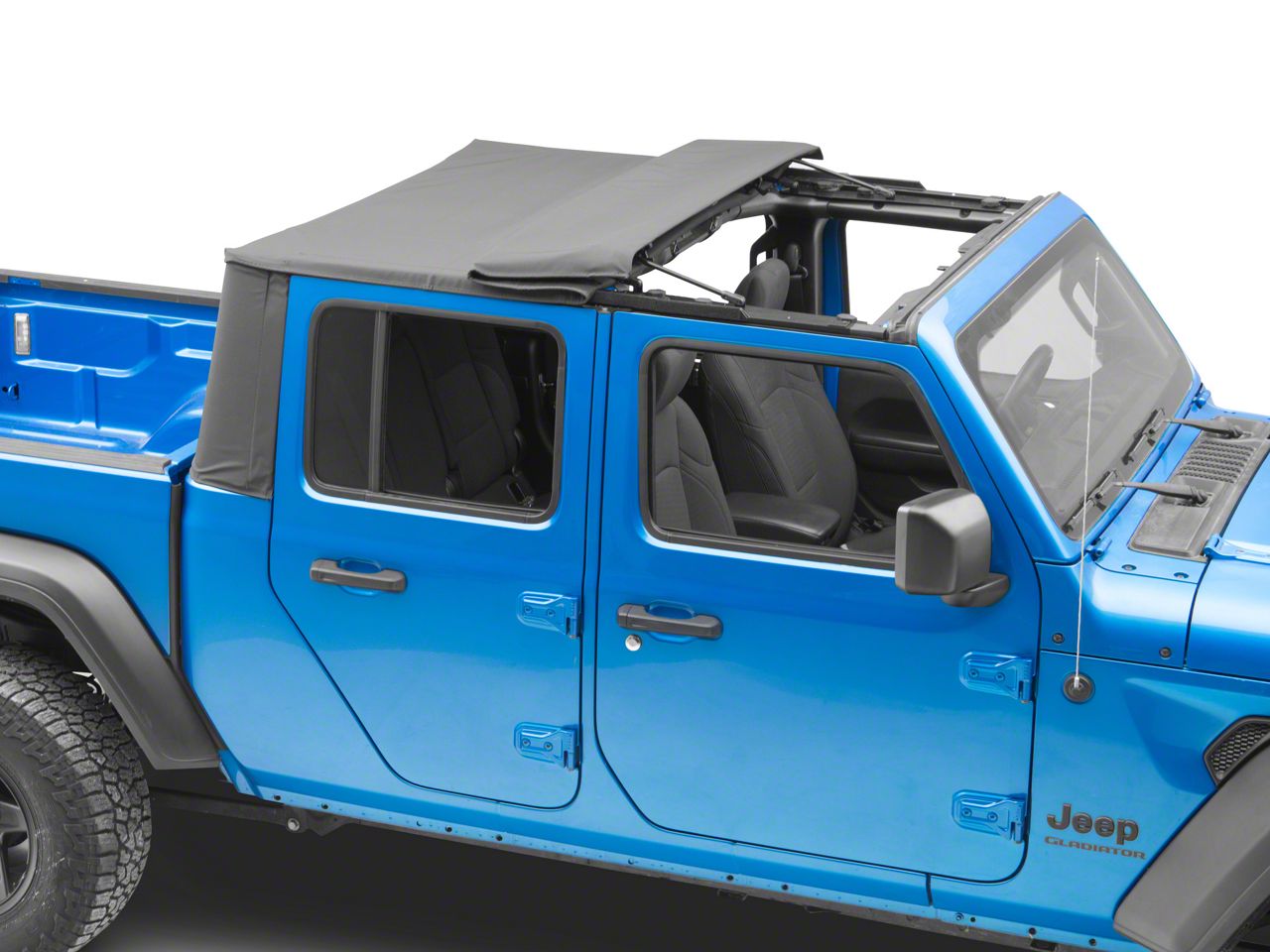 Jeep Gladiator Trailview Fastback Soft Top with Fold-Back Sunroof