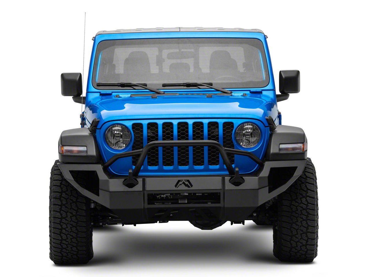 Fab Fours Jeep Gladiator Vengeance Front Bumper with Pre Fab Fours Jeep Gladiator Vengeance Front Bumper with Pre