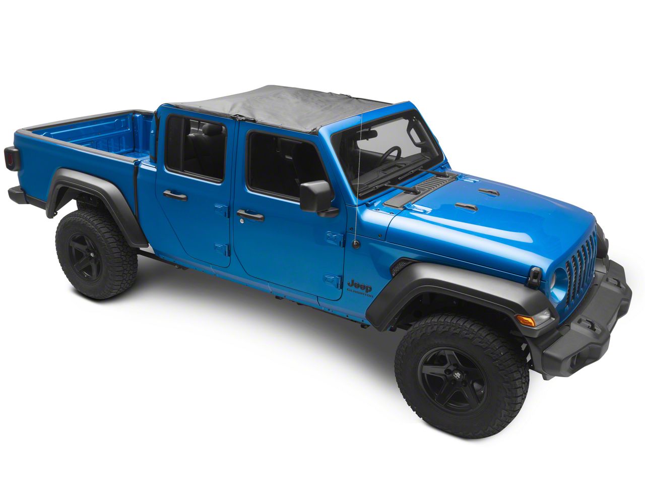 MasterTop Jeep Gladiator Bimini Top Plus; Black Diamond
