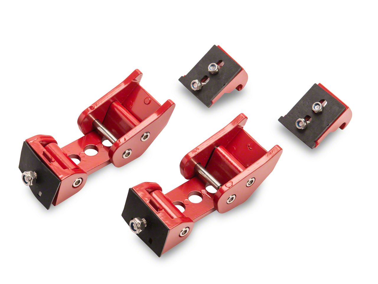 スーパーミニカットフロントファスナーのロックジャケット RedRock Jeep Gladiator Hood Latches; Red J171345 (20-25 Jeep