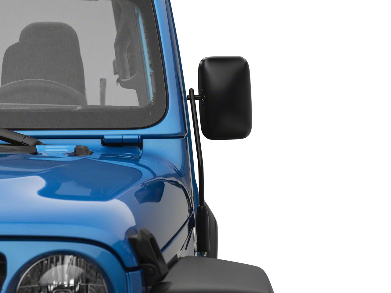 Steinjager Jeep Gladiator Door Hinge Mounted Mirrors; Black